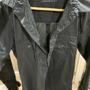 French Connection Black Button-Up Shirt